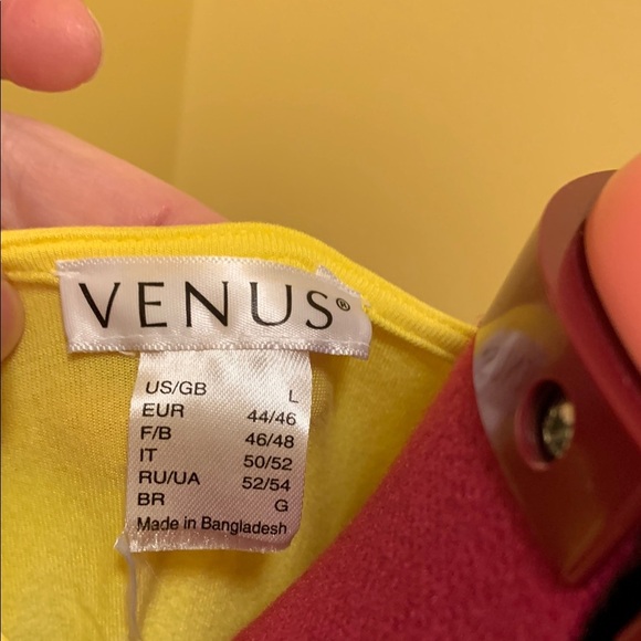 Venus Yellow Cut Out Tank Top with Cold Shoulder. NWOT - Picture 2 of 6